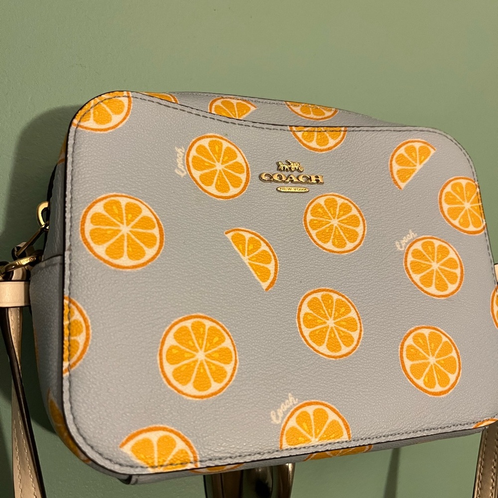 Coach Orange Print Crossbody Bag - Picture 2 of 9